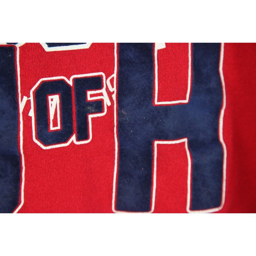 Vintage 60s 70s Artex University of Houston Flocked Sweatshirt Red S College - Picture 3 of 8